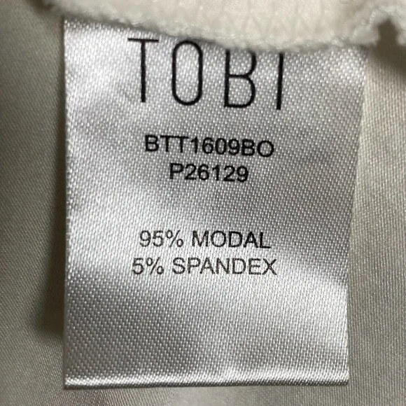 Tobi Oversized Short Sleeve Modal T Shirt White Size XS - Picture 3 of 4